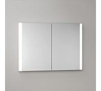 KEUCO SOMARIS Armoires de toilette encastrables 2 portes, avec miroir chauffant, 1000mm, 14513512101, Couleur: Blanc Mat