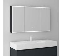 Armoire de toilette Mai & Mai avec Éclairage LED et Miroir Armoire Mural 120x15x70 cm Anthracite Mat SpiegelSR-04