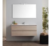 ARMOIRE DE TOILETTE MURALE AVEC LAVABO INTÉGRÉ ET MIROIR SÉRIE BERLIN 120 CM