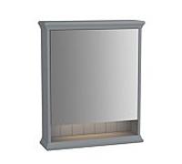Armoire de toilette VitrA Valarte LED 62226 63x17x76, ouverture à gauche, étagère ouverte éclairée, corps gris mat
