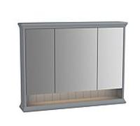 Armoire de toilette VitrA Valarte LED 62235 98x17x76cm, 3 portes miroir, corps gris mat
