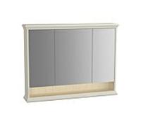 Vitra Valarte LED armoire miroir 62236 98x17x76cm, 3 portes miroir, corps ivoire mat