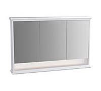 Armoire de toilette VitrA Valarte LED 62237 118x17x76cm, 3 portes miroir, corps blanc mat