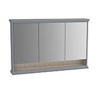 Armoire de toilette VitrA Valarte LED 62238 118x17x76cm, 3 portes miroir, corps gris mat