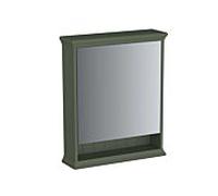 Armoire de toilette VitrA Valarte LED 65831 63 x 17 x 76 cm, ouverture à droite, 1 porte miroir, corps laqué vert vintage