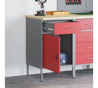 Armoire de travail vidaXL Rouge 50x55x84 cm Acier