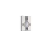 Armoire Décor & béton 5 portes battantes Miroir 4 tiroirs L135 P58 H199 cm VO