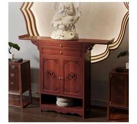 Armoire décorative Bouddhiste Chinoise, Table d'autel de méditation rétro avec Rangement, Armoire d'autel en Bambou for intérieure, présentoir à offrandes(140CM/55.1IN)