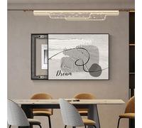 Armoire décorative pour boîtier à fusibles, armoire murale pour boîtier à fusibles, porte coulissante, installation simple, idéale pour la décoration de la maison ou du bureau Black-A 70x50cm