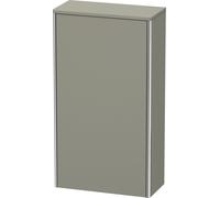 Armoire demi-hauteur Duravit XSquare 50,0x23,6 cm, 1 porte, charnière droite, 2 étagères en verre, XS1303R9292, Couleur: Gris pierre Vernis satiné mat Soie