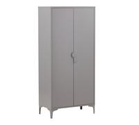 Armoire Design 2 Portes "Piring" 183cm Gris Clair