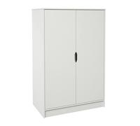 Armoire deux portes imitation bois arthur blanc TU