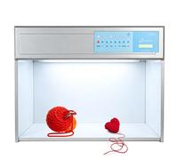 Armoire d'évaluation des couleurs équipée de 6 sources lumineuses LED pour textiles et cuir - Boîte pour étalonnage des couleurs précis dans impression, jouets, sources D65 TL84 F UV CWF U30
