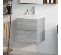 Armoire d'Evier avec Lavabo Intégré Salle de Bain Bois d'Ingénierie vidaXL
