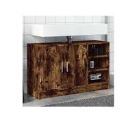 vidaXL Armoire d'évier chêne fumé bois d'ingénierie 90x29x55 cm Marron