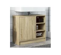vidaXL Armoire d'évier 848131 Chêne Sonoma 63x29x55 cm bois d'ingénierie Marron G