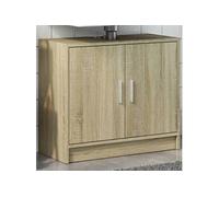 vidaXL Armoire d'évier chêne sonoma 63x29x55 cm bois d'ingénierie Marron