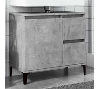 vidaXL Armoire d'évier 857122 gris béton 65x33x60 cm bois d'ingénierie