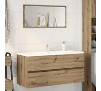 Armoire d'Évier Placard Vasque Rangement Salle de Bain Bois d'Ingénierie vidaXL