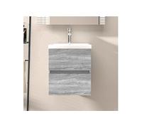 vidaXL Armoire de lavabo Sonoma gris 41 x 38,5 x 45 cm Bois d'ingénierie 815646