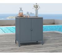 Armoire d'extérieur 'Bolognano' 92x80x50 cm gris foncé, mat