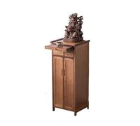 Armoire Dieu de la richesse,Table d'offrande de niche à usage domestique, Porteuse stable, planche en bambou, planche coulissante avec glissières,Pour Sanctuaire Bouddhiste.(Brown,52*38*101cm)