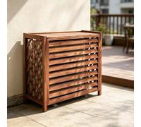 Armoire dissimulée for climatiseur extérieur de cour, support bouclier dispositif refroidissement externe multi-taille for boîtier rangement caché patio résidentiel d'arrière-cour(Medium)