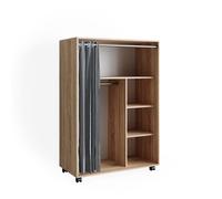 armoire Doros, 100 x 146.6 cm avec roulettes, Sonoma, Vicco