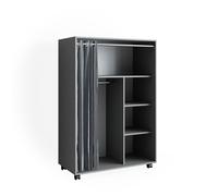 Armoire Doros, 100x146.6cm avec roulettes, Gris, Vicco 40596