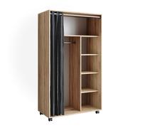Armoire Doros, 100x168cm ouvert, avec roulettes, Sonoma, Vicco 40635