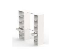 Armoire dressing coloris Blanc - Hauteur 200 x Longueur 200 x Profondeur 50 cm --