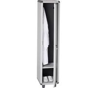Armoire EASY dressing gris en résine 39x39x175h cm Porte simple avec serrure et clé
