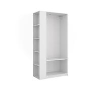 Vicco armoire "Elmo", Blanc, 80x200cm | Lot de 2pour un rangement flexible des vêtements les plus divers