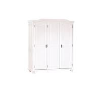 Armoire en Bois 3 Portes "Cardaillac" 150cm Blanc