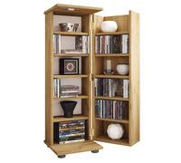 Armoire en bois CD DVD étagère verrouillable Engalo L