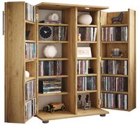Armoire en bois CD DVD étagère verrouillable Engalo XL