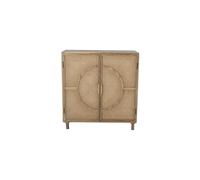 Armoire en bois de manguier et rotin marron, 2 portes, 3 étagères, bas - Bloomingville, Pablo - 40x95x100 cm