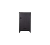 Armoire en bois de pin noir, 1 porte, 4 étagères, avec rangement, droite, style campagnard - Woood, Gijs - 85x38x142 cm