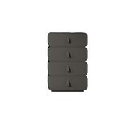 Armoire en bois gris foncé avec commode - Unité de rangement élégante pour chambre à coucher et salon 60 x 40 x 95 cm, armoire élégante pour ranger les vêtements et les essentiels