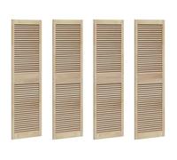 Armoire en bois rustique - vidaXL - Pin massif - 170x2.1x49.5 cm - Marron - 4 portes - Lamelles ajustables