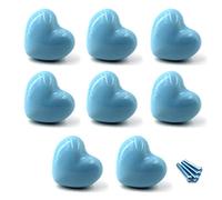 Armoire en c¨¦ramique poign¨¦es tiroirs boutons de la forme du coeur boutons de placard pour les boutons de cuisine enfants salle armoires placards Toy organisateur bo?te biblioth¨¨que-8pcs Bleu
