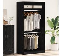 vidaXL Armoire Chêne noir 100×50×200 cm - Bois d'ingénierie, rangement spacieux