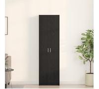 Vidaxl Armoire Chêne Noir 55x25x189 Cm Bois D'ingénierie Noir
