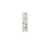 Armoire en contreplaqué blanc, 5 compartiments, kit à monter - Woood, Caz - 48x32x180 cm