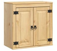Armoire en pin massif - vidaXL - Miel - 60x32x40 cm - Grand espace de stockage - 1 étagère - 2 portes - Usage intérieur