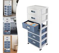 Armoire en plastique à 6 tiroirs avec roulettes, armoire à tiroirs mobile en plastique DescriptionY a-t-il toujours des fournitures de bureau en désordre qui s'entassent dans votre chambre et qui pert