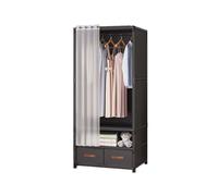 Armoire en tissu Armoire multifonction Armoire pliante en tissu avec barre pour vêtements Armoire pliante stable avec barre pour vêtements Armoire de camping Armoire portable Système de penderie