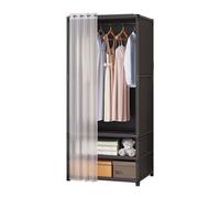 Armoire en tissu Armoire multifonction Armoire pliante en tissu avec barre pour vêtements Armoire pliante stable avec barre pour vêtements Armoire de camping Armoire portable Système de penderie