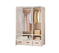 Armoire en tissu Armoire multifonction Armoire pliante en tissu avec barre pour vêtements Armoire pliante stable avec barre pour vêtements Armoire de camping Armoire portable Système de penderie