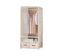 Armoire en tissu Armoire multifonction Armoire pliante en tissu avec barre pour vêtements Armoire pliante stable avec barre pour vêtements Armoire de camping Armoire portable Système de penderie